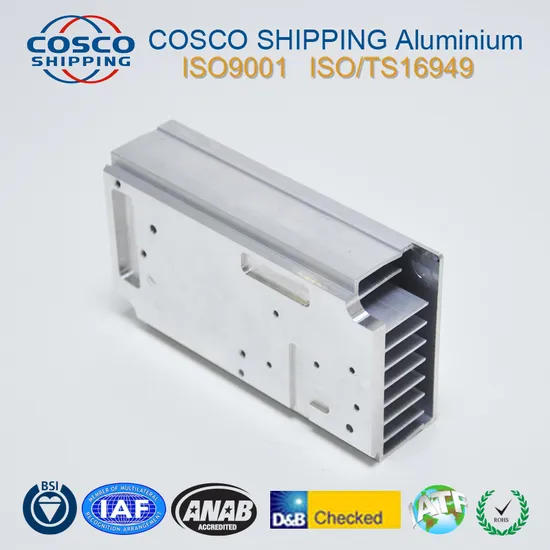 High Density Gear Customized Heatstick Square Aluminum Extrusion Profile Heat Sink 